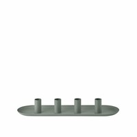 Blomus Kerzenhalter Loha Oval Aus Metall In Agave Green, Modernes Wohnaccessoire