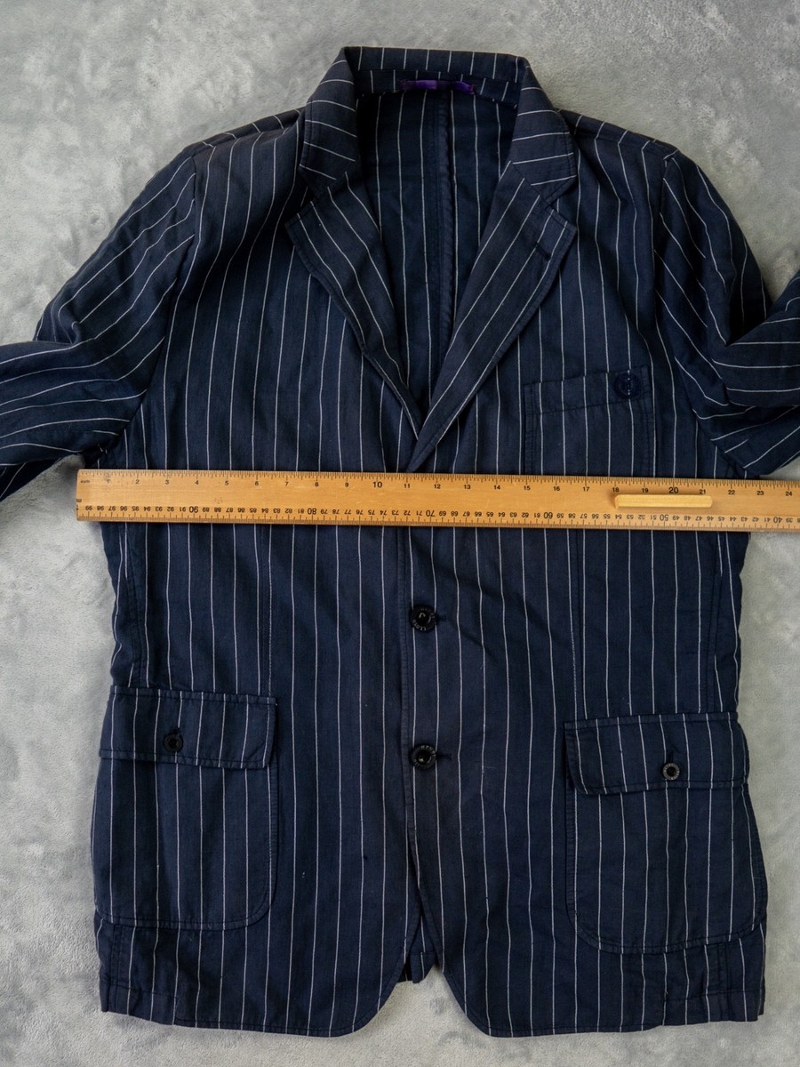 Henri Lloyd Blazer Jacket Men's Large Navy White Striped Vintage - Main Image