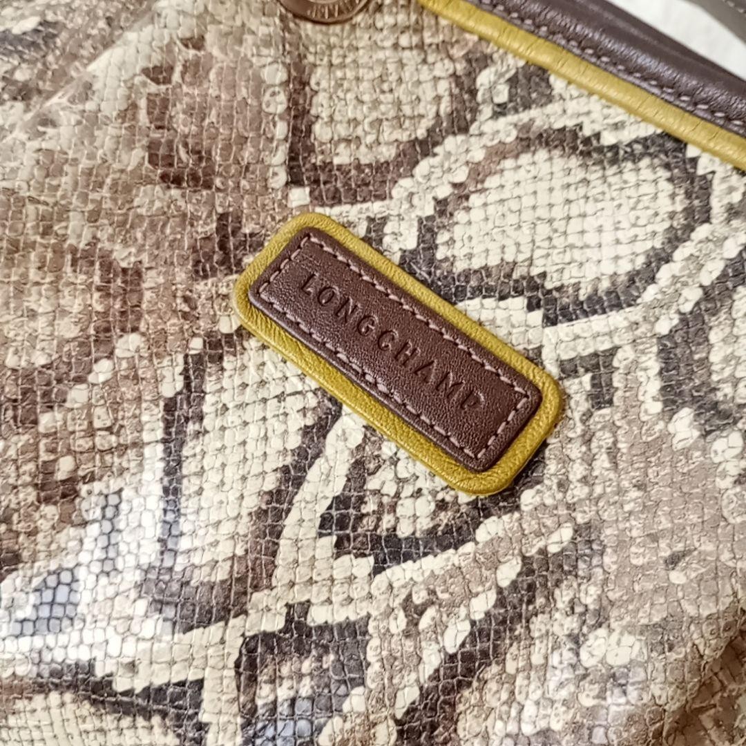Rare Longchamp Tote Bag Python Pattern  Leather S… - image 14