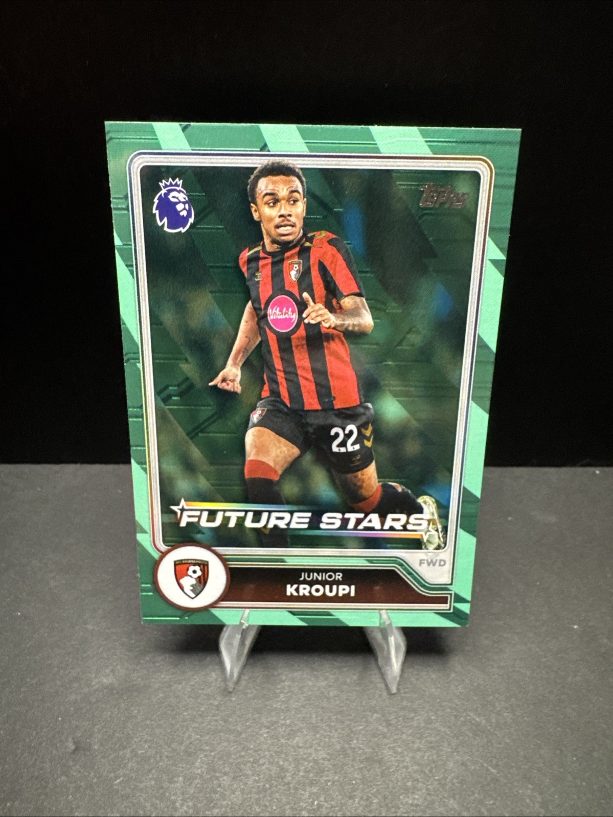 2026-27 Topps Premier League #4 Junior Kroupi – Future Stars Green Voltage