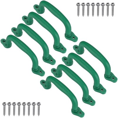 Klettergriffe Kinder 8er Set Kunststoff Grün 18cm Hangelgriffe Spielturm