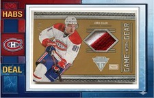 2011-12 LARS ELLER PANINI TITANIUM GAME USED JERSEY PRIME PATCH CANADIENS /50