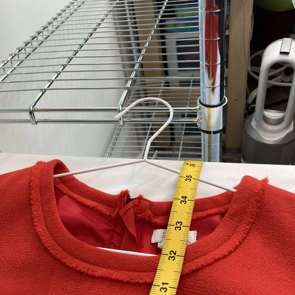 Vestido Teddie de Lã Laranja J Crew Tamanho 2 Atemporal Ajuste Clássico E Flare Adequado - Imagem 3 de 4