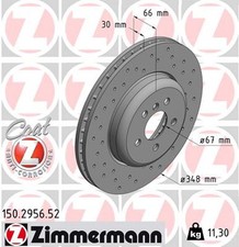 2x ZIMMERMANN Bremsscheibe SPORT Z 150.2956.52 für G12 G30 F90 G32 G11 BMW G31