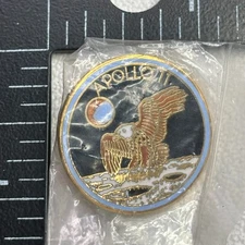 NASA MOON LUNAR APOLLO 11 Astronaut Pinback Pin (Hat Pin / Tie Tack) 50ay