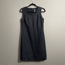 GAP Blue Linen Dress Womens 6 Sleeveless Summer Beach Vacation