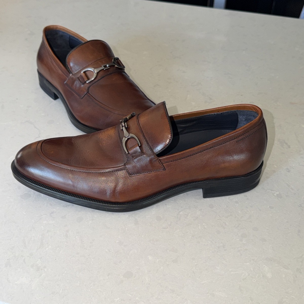 Johnston Murphy Men’s Size 13 M Flynch Bit Loafers Brown Italian Calfskin Shoe Men main image 3