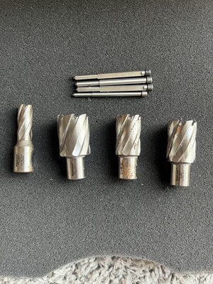 Original Rotabroach Ringschneider Restposten bestehend aus 4 Fräsern & 4 neuen Stiften