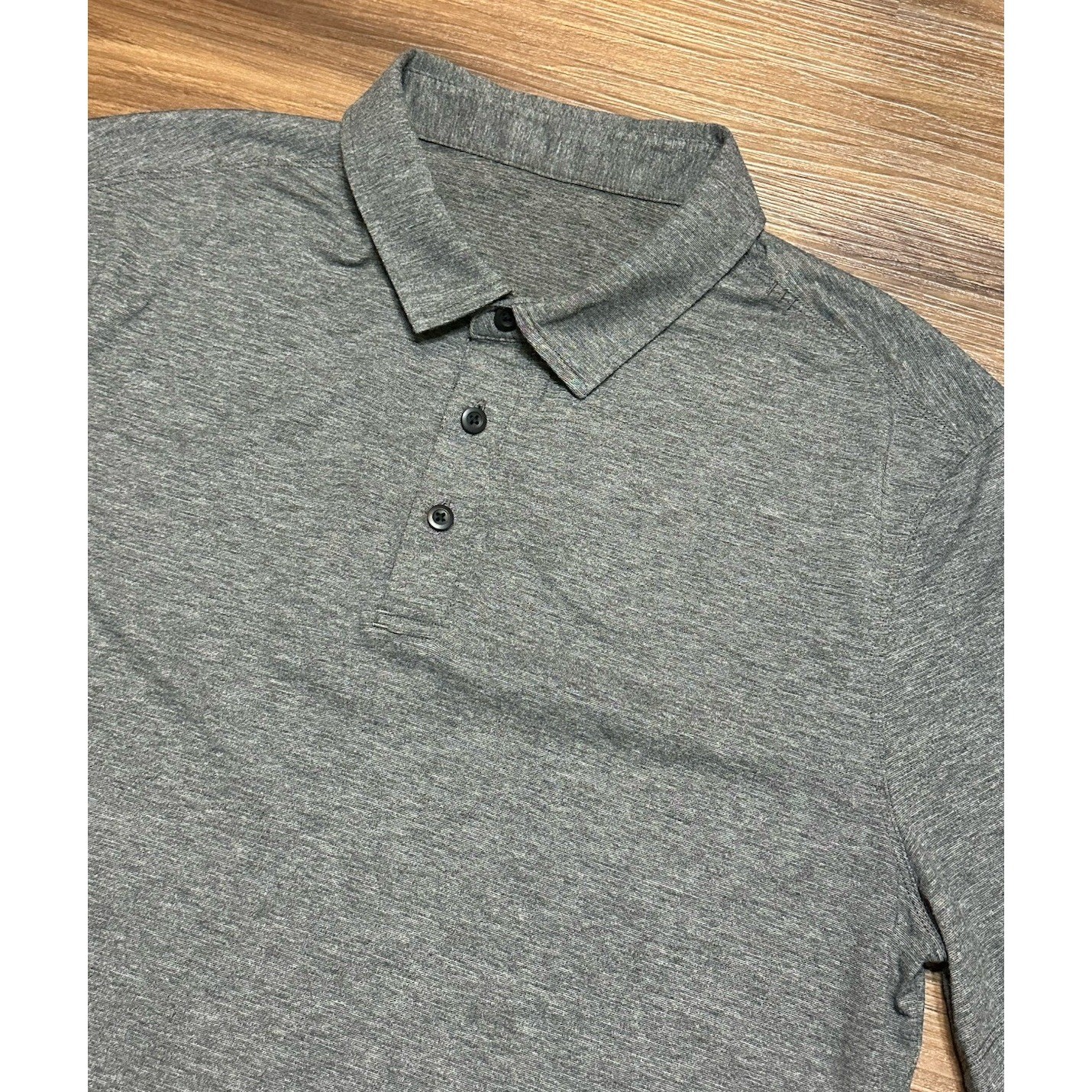 Lululemon Evolution Grey Performance Stretch Polo… - image 1