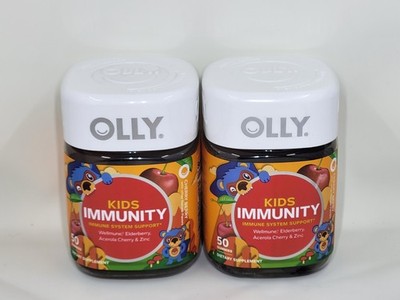 Olly Kids Immunity Wellmune Elderberry, Cherry Berry 2pk, Gummies Exp: 4/2026