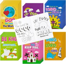 Dvbonike 48Pcs Bible Coloring Books - Religious Theme DIY Color-in