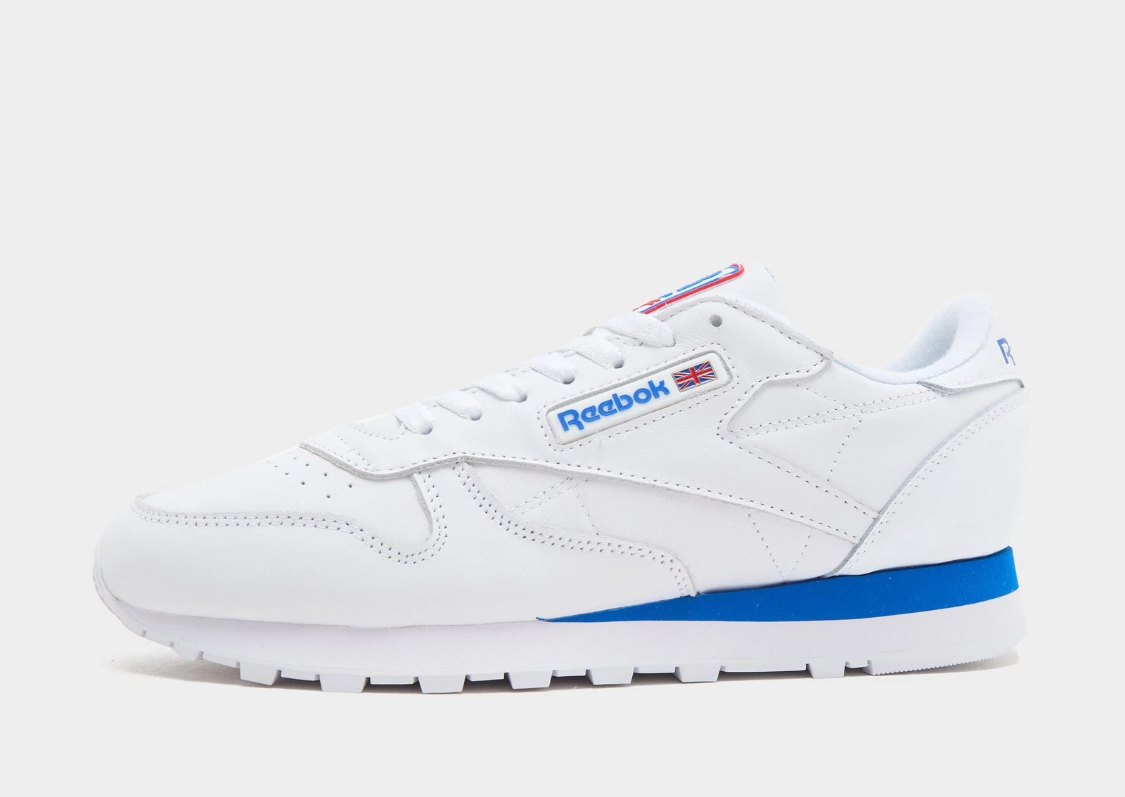Authentic Reebok Classic Leather ® ( Men Sizes UK 7.5 8 9 10 10.5 ) White / Blue