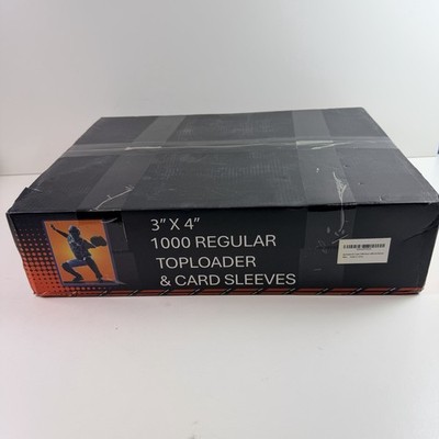 2000 3''x4'' Card Sleeves - 1000 Hard Card Top Loaders + 1000 Soft Card Sleeves