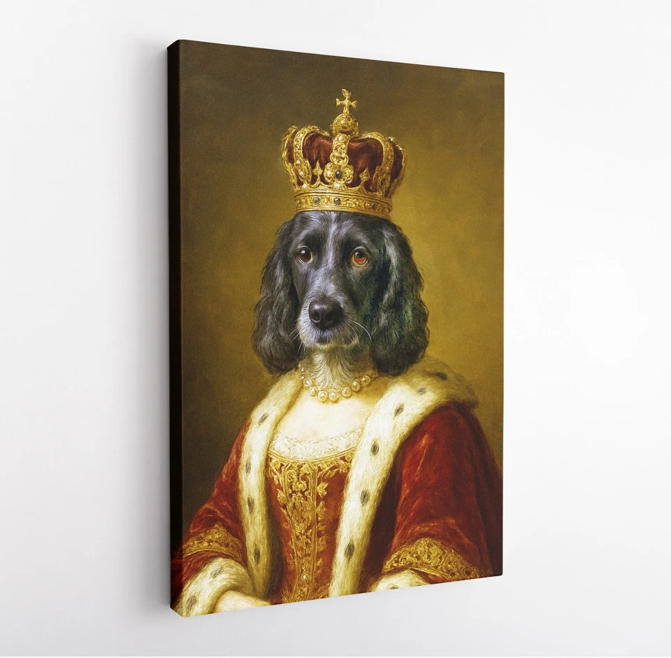 Custom Your Cat Dog Pet King Queen Costume Canvas Print Photo Picture Birthday - Image 4 of 4