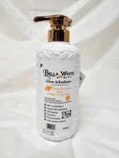Bella White Glow & Radiant whitening ultra radiance V- C  & Goat Milk 500 ml new
