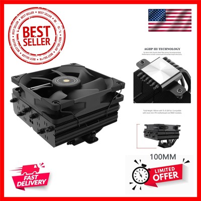 CPU Air Cooler, 6×6mm Heat Pipes, TL-E12B PWM Quiet Fan CPU Cooler with 2000R...