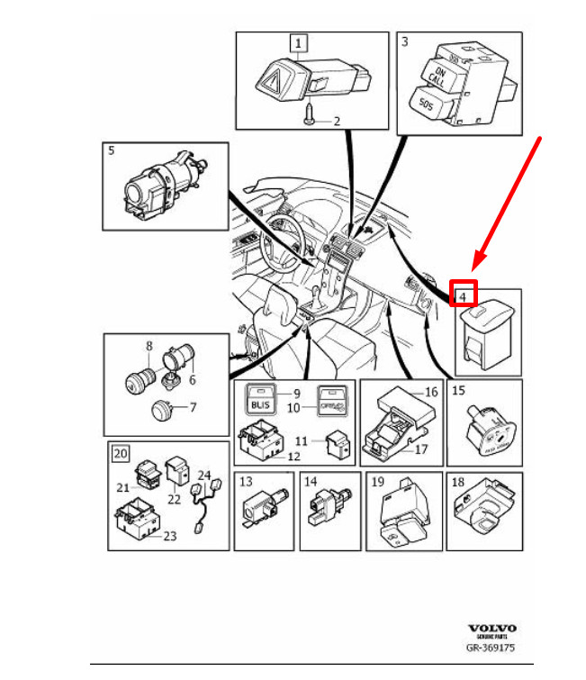 VOLVO C30 Sun Load Sensor 31288761 NEW GENUINE | eBay