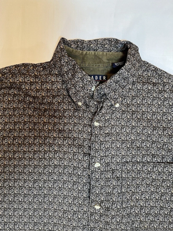 Trader Bay Mens Medium Long Sleeve Lightweight Button Front Shirt Adult Vintage - Image 3 of 4