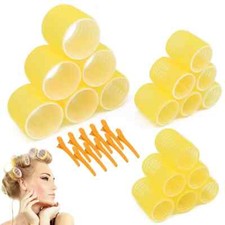 Large Hair Rollers with Clips Self Grip Jumbo/Big Curlers Rollers for Hair 18