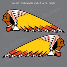 BM-12043 Indian Motorcycle Plain Dark Horse Gas Tank Bumper Sticker Window Decal