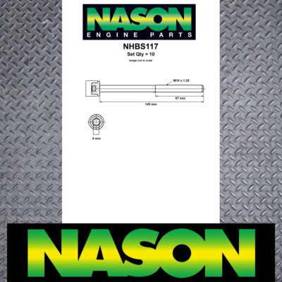 Nason Head bolt set fits Ford 2.3 GZFA GZFB SEBA Mondeo MA MB MC Transit VM