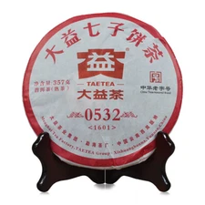 TAETEA 0532 * 2016 Yunnan Dayi Ripe Pu'er Tea Cake 357g High Grade 1601 Batch