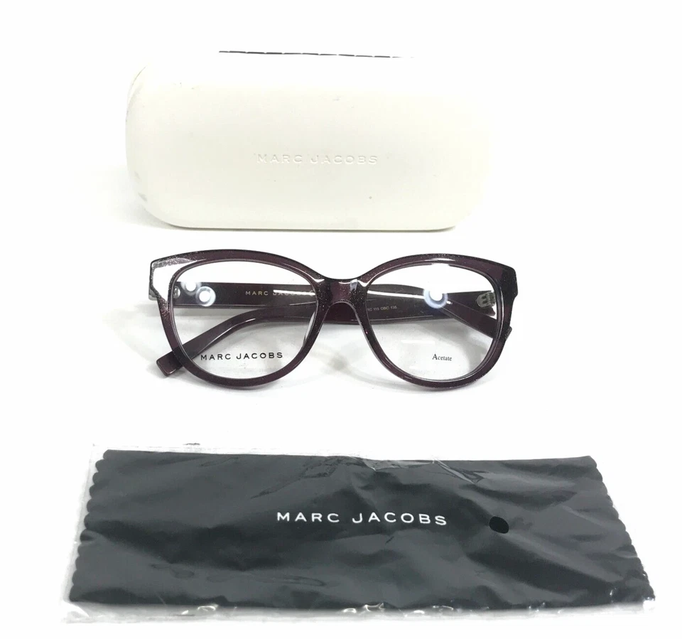 Armações de óculos Marc Jacobs 115 OBC olho de gato violeta borgonha aro completo 53-17-135 - Imagem 2 de 4