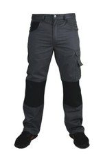 Mens Pro Builder Work Trousers Grey Combat Cargo Durable Work wear Knee Pockets
