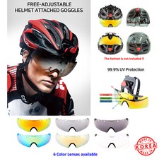 Winbees Sports Sunglasses/Goggle, Attachable Helmet Sunglasses Over Eyeglasses