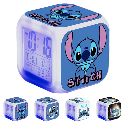 Kids Lilo & Stitch LED Digital Alarm Clock Colors Changing Clock Night Light - Picture 2 of 13