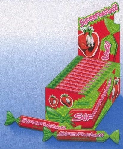 CARAMELLE GOMMOSE SUPER FRAGOLOSO  MORBIDA FRAGOLA - 50 PEZZI
