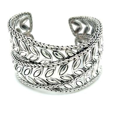 John Hardy Estate Cuff Bangle 7.5'' Sterling Silver JH56