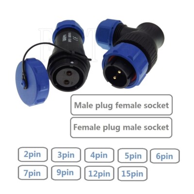 SP21 2 ~ 15 pin Waterproof Connector, WEIPU ORIGINAL 21mm Aviation Plug-Socket 
