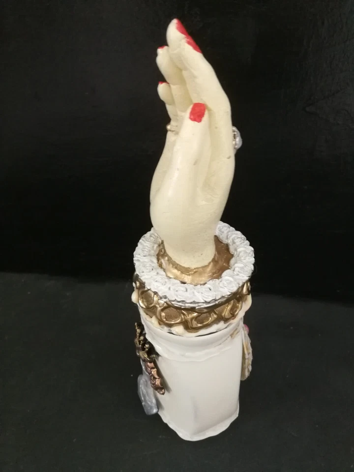 decorazioni casa bambola castello vaso vintage da collezione mano regina corona - Immagine 4 di 4