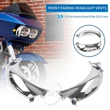 Front Headlight Fairing Vents For Harley CVO Road Glide FLTRX Ultra FLTRU 15-UP