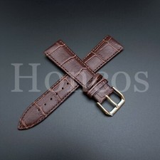21 MM Genuine Soft Leather Watch Band Strap Green Vintage Brown Alligator Grain