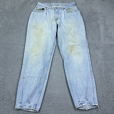 Vintage Levi  s Men  s Jeans 36x32 Orange Tab Light Wash Denim USA Made Distressed