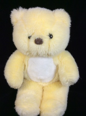 yellow and white teddy bear