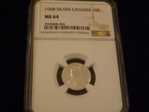 1968     10 C     Canada              NGC  MS 64