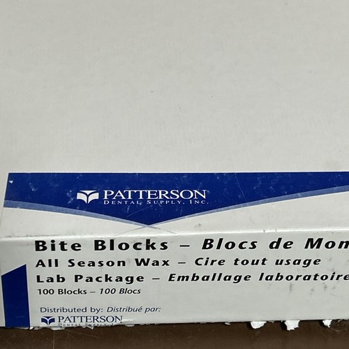 Patterson Dental Lab Preformed Casting Bite Block All Season Wax Full