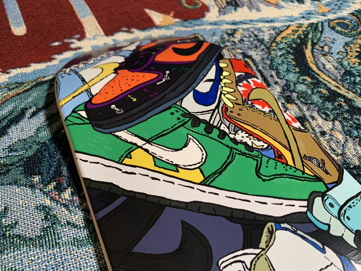 SB’s Everywhere 8.0 Skateboard Deck, Carter Graphx, SB Dunk