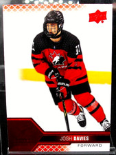 **LIQUIDATION** 2022 UD TEAM CANADA JR JOSH DAVIES RED PARALLEL # 44