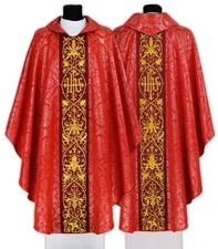 Red Gothic Chasuble with stole Vestment Rouge Casulla Roja Casula Rossa 630C14