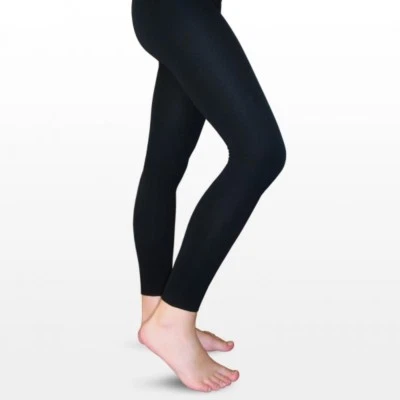 LEGGING COLLANT SANS PIED COTON AGE 4/6 ANS NOIR GRAND CONFORT - Photo 1/4