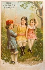 Antique Victorian Era Trade Card Advertising Ephemera Use Niagara Starch 