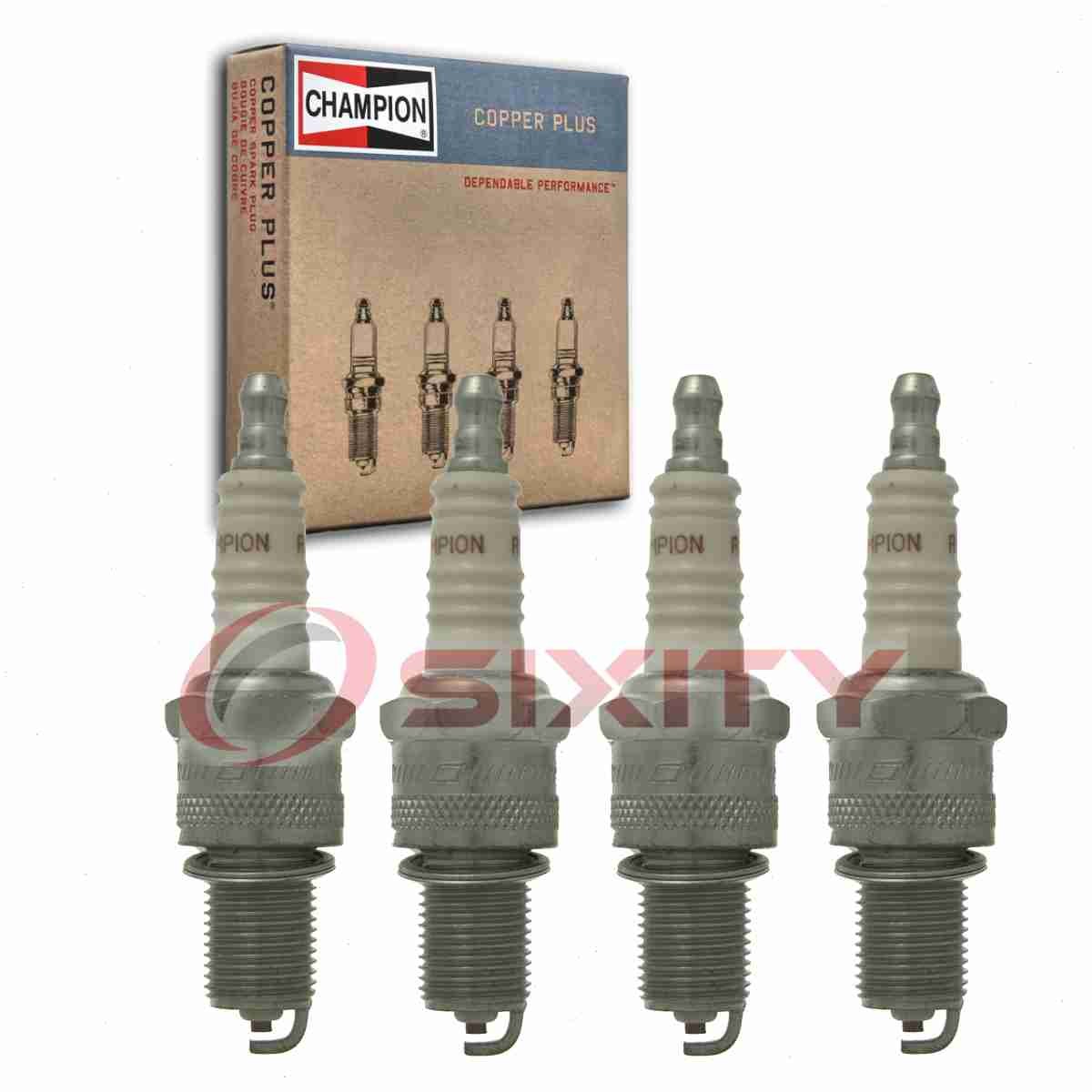 4 pc Champion Copper Plus Spark Plugs for 1972-1973 Mazda 618 1.8L L4 wh