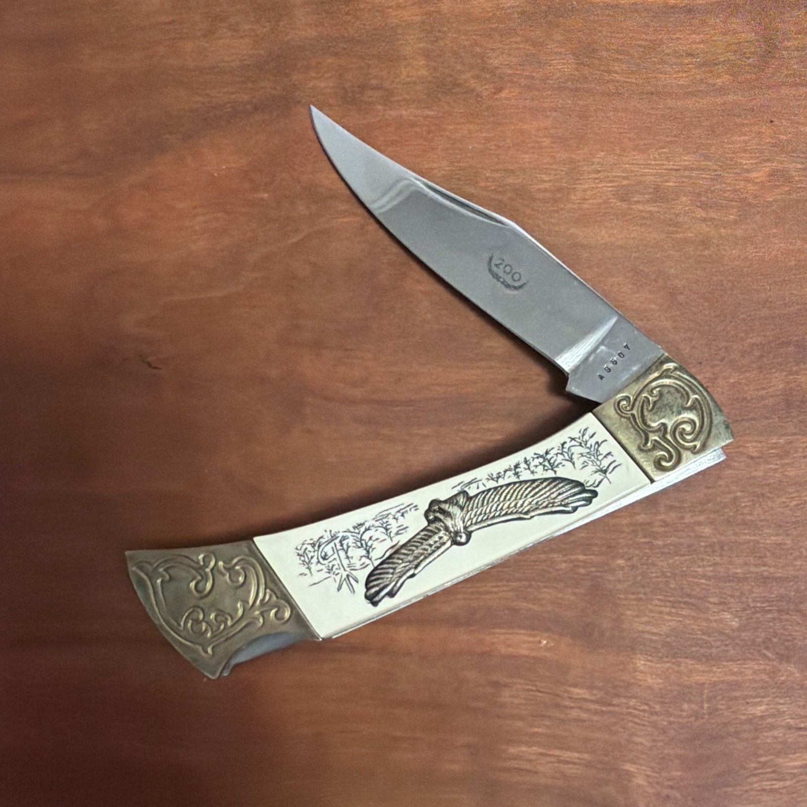 Vintage American Eagle Stainless Steel Japan Folding Pocket Knife