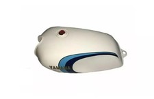 Serbatoio benzina Yamaha Rd350Lc in alluminio verniciato bianco 1980-81/compa...