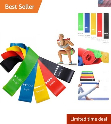 TPE Resistance Loop Bands Set: 5 Levels for Total Body Workout & Portability