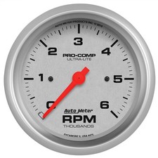 Autometer 4475 Gauge Tachometer 3 38in 6k Rpm In-dash Ultra-lite
